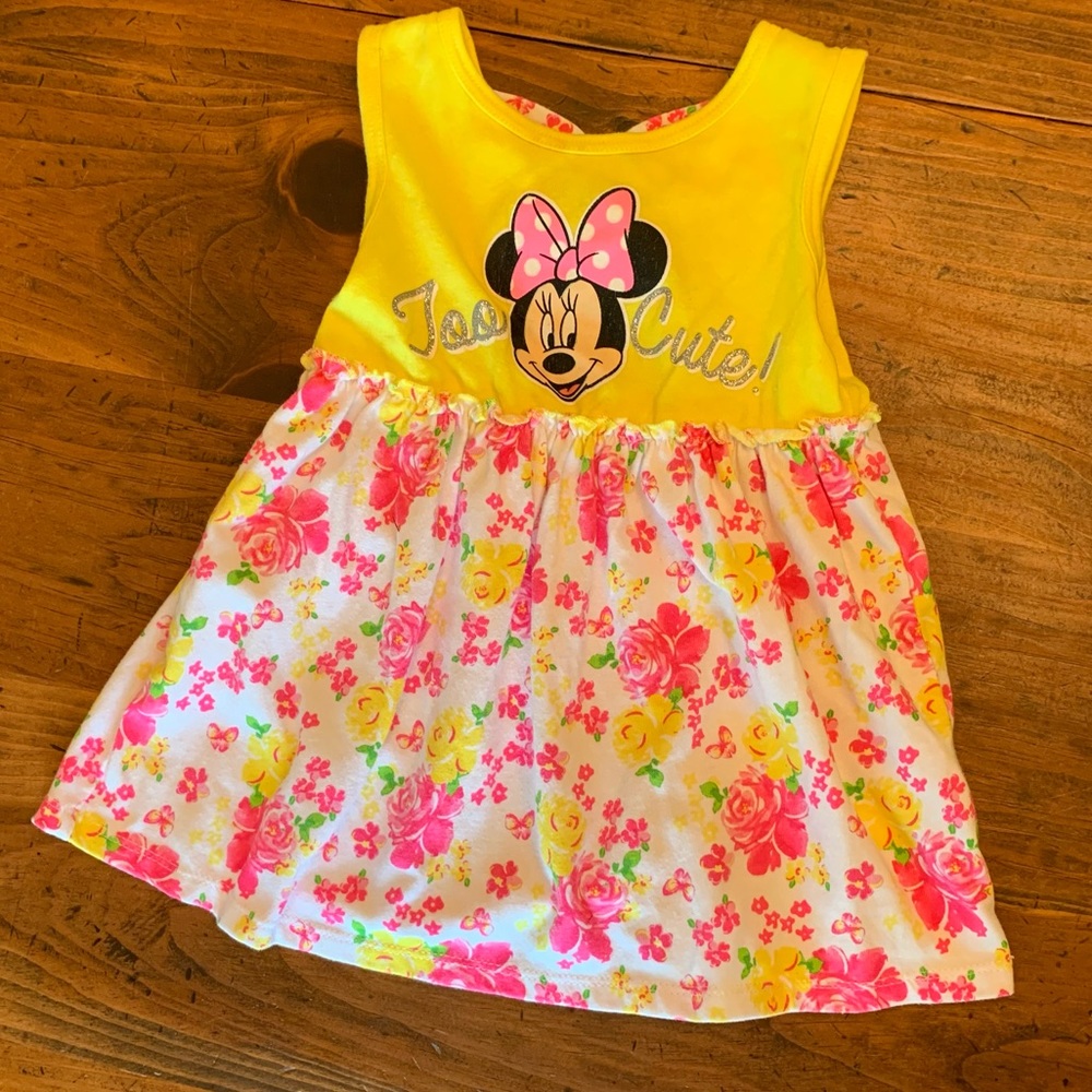 Disney Baby Minnie Mouse “Too Cute!” Yellow Dress